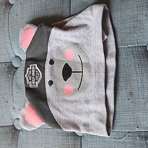 🌟3/$25🌟 HARLEY-DAVIDSON Baby Girls Beanie Hat Bear SIZE 0 - 3 MONTHS